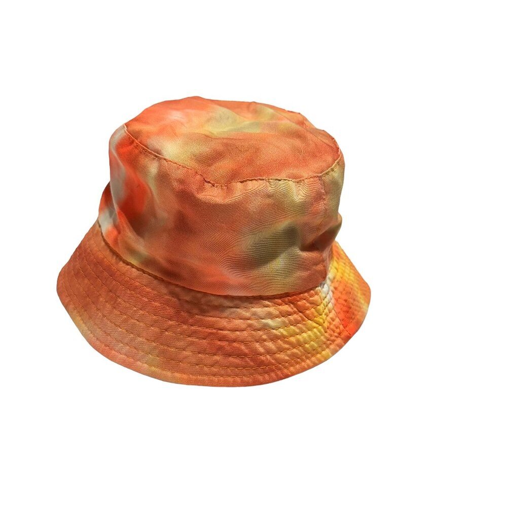 Kids Tye Dye Bucket Hat Orange Pastel